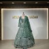 SHIMMERY DEEP GREEN LEHENGA