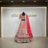 OMBRE RED BRIDAL LEHENGA