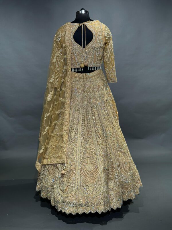 GOLD CRYSTAL LEHENGA