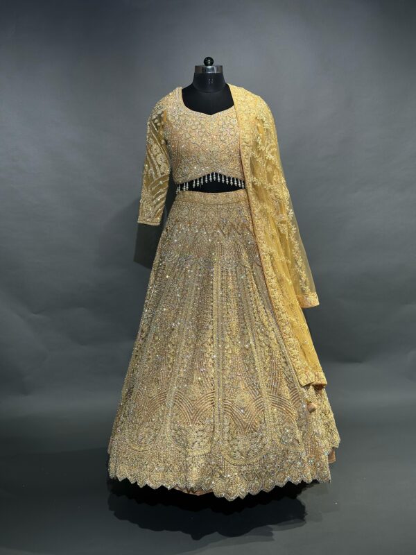 GOLD CRYSTAL LEHENGA