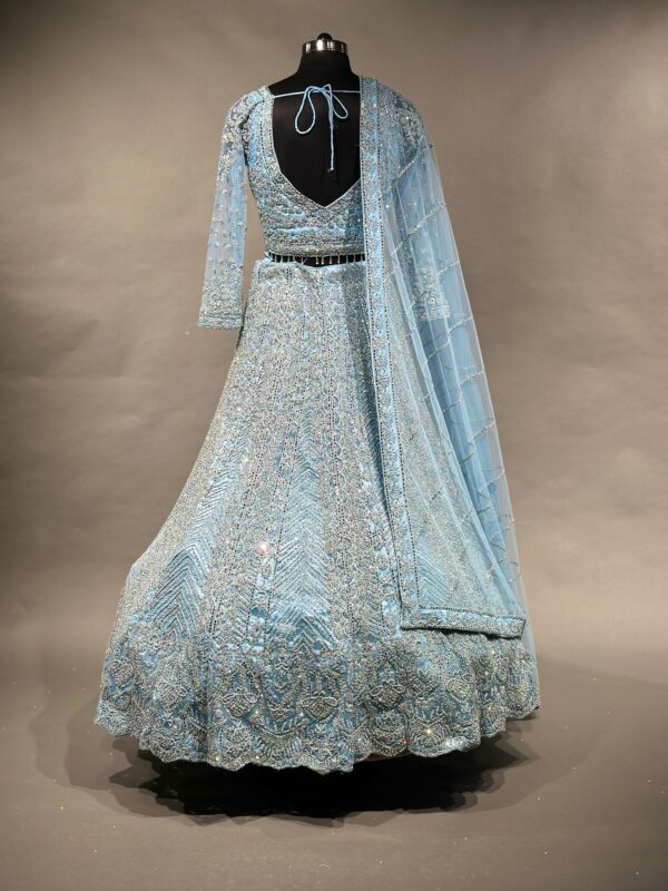 Economic Luxury Skyblue Lehenga